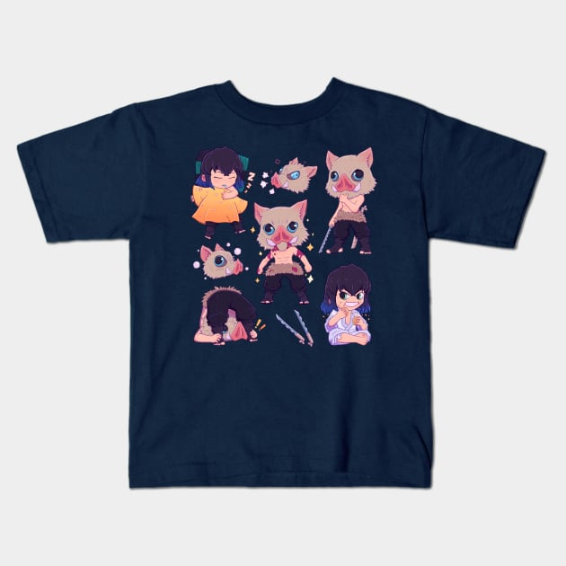 Inosuke Set Kids T-Shirt by Susto